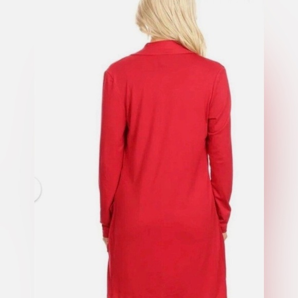 Isaac Mizrahi Red Women's Cardigan - Picture 2 of 7